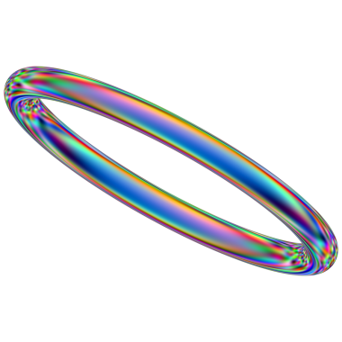 Şeffaf bir arkaplanda izole edilmiş yanardöner geometrik üç boyutlu şekil. Moda soyut holografik tasarım ögesi.