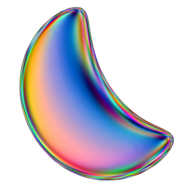 Şeffaf bir arkaplanda izole edilmiş yanardöner geometrik üç boyutlu şekil. Moda soyut holografik tasarım ögesi.