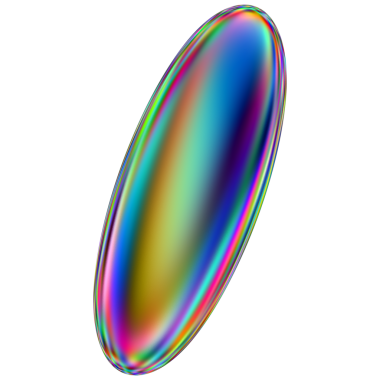 Şeffaf bir arkaplanda izole edilmiş yanardöner geometrik üç boyutlu şekil. Moda soyut holografik tasarım ögesi.