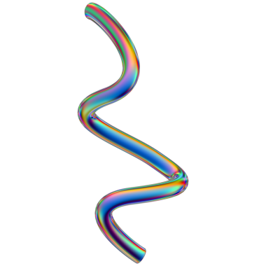 Şeffaf bir arkaplanda izole edilmiş yanardöner geometrik üç boyutlu şekil. Moda soyut holografik tasarım ögesi.