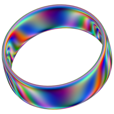 Şeffaf bir arkaplanda izole edilmiş yanardöner geometrik üç boyutlu şekil. Moda soyut holografik tasarım ögesi.