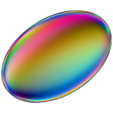 Şeffaf bir arkaplanda izole edilmiş yanardöner geometrik üç boyutlu şekil. Moda soyut holografik tasarım ögesi.