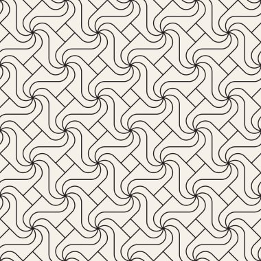 Vektör kusursuz desen. Geometrik elementler tekrarlanıyor. Modaya uygun tek renkli soyut arkaplan tasarımı.