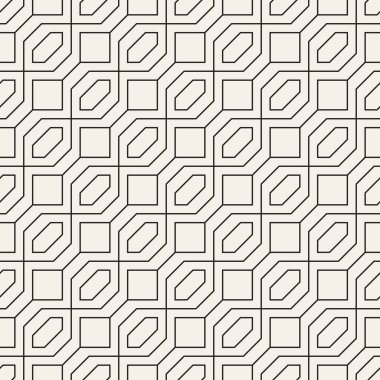 Vektörsüz geometrik desen. Şık çizgili süs. Basit doğrusal örgü arkaplan tasarımı.