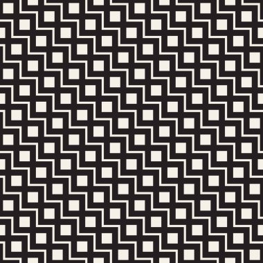 Vektör kusursuz desen. Geometrik elementler tekrarlanıyor. Modaya uygun tek renkli soyut arkaplan tasarımı.