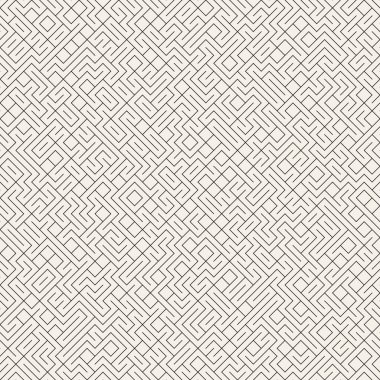 Düzensiz Çizgilerle Minimalist Vektör Kusursuz Geometrik Labirent Düzeni. Modern Moda Soyut Tasarımları için Mükemmel Arkaplan.