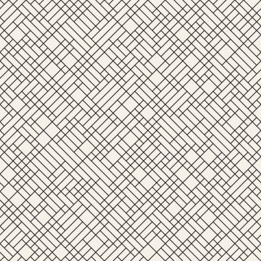 Düzensiz Çizgilerle Minimalist Vektör Kusursuz Geometrik Labirent Düzeni. Modern Moda Soyut Tasarımları için Mükemmel Arkaplan.