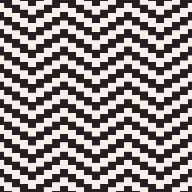 Vektör kusursuz desen. Geometrik elementler tekrarlanıyor. Modaya uygun tek renkli soyut arkaplan tasarımı.