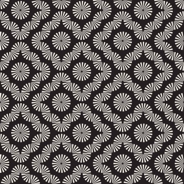 Vektör kusursuz desen. Geometrik soyut elementler tekrarlanıyor. Modaya uygun tek renkli arkaplan tasarımı.