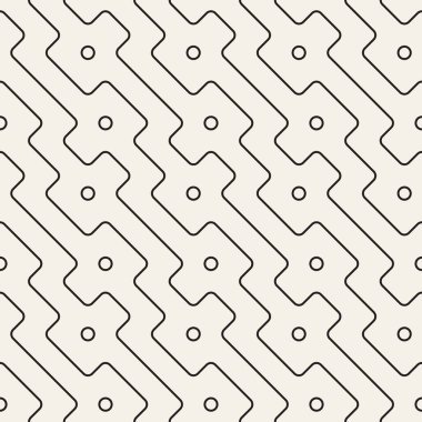 Kalın Tek Renkli Geometrik Vektör Kusursuz Desenli Vintage Retro Estetik