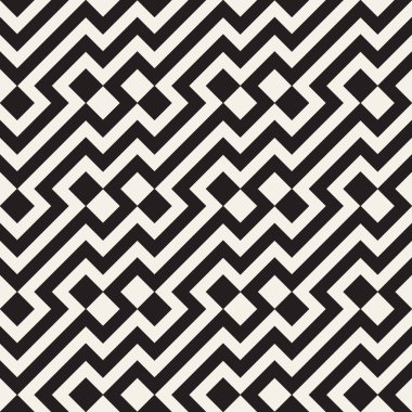 Kalın Tek Renkli Geometrik Vektör Kusursuz Desenli Vintage Retro Estetik