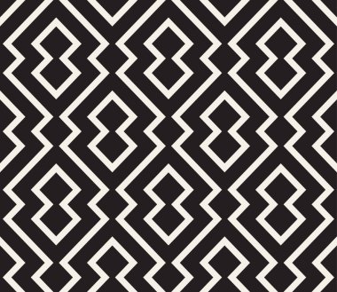 Vektör kusursuz desen. Geometrik soyut elementler tekrarlanıyor. Modaya uygun tek renkli arkaplan tasarımı.