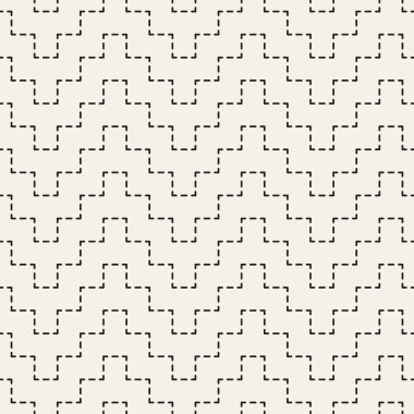 Vektör kusursuz desen. Geometrik soyut elementler tekrarlanıyor. Modaya uygun tek renkli arkaplan tasarımı.