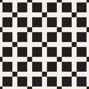 Vektör kusursuz desen. Geometrik soyut elementler tekrarlanıyor. Modaya uygun tek renkli arkaplan tasarımı.