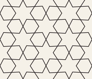 Vektör kusursuz desen. Geometrik soyut elementler tekrarlanıyor. Modaya uygun tek renkli arkaplan tasarımı.