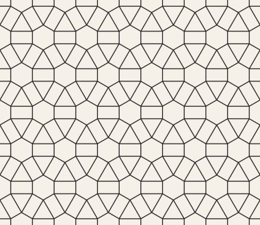 Vektör kusursuz desen. Geometrik soyut elementler tekrarlanıyor. Modaya uygun tek renkli arkaplan tasarımı.