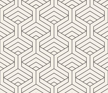 Vektör kusursuz desen. Geometrik soyut elementler tekrarlanıyor. Modaya uygun tek renkli arkaplan tasarımı.