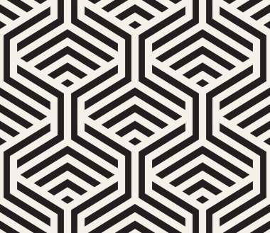 Vektör kusursuz desen. Geometrik soyut elementler tekrarlanıyor. Modaya uygun tek renkli arkaplan tasarımı.