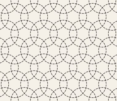 Vektör kusursuz desen. Geometrik soyut elementler tekrarlanıyor. Modaya uygun tek renkli arkaplan tasarımı.