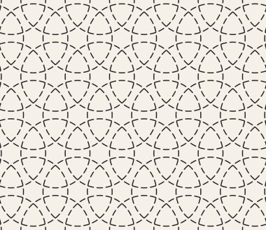 Vektör kusursuz desen. Geometrik soyut elementler tekrarlanıyor. Modaya uygun tek renkli arkaplan tasarımı.