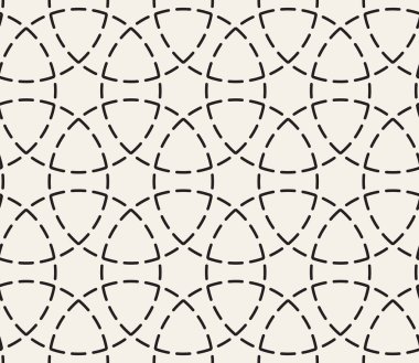 Vektör kusursuz desen. Geometrik soyut elementler tekrarlanıyor. Modaya uygun tek renkli arkaplan tasarımı.