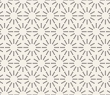 Vektör kusursuz desen. Geometrik soyut elementler tekrarlanıyor. Modaya uygun tek renkli arkaplan tasarımı.