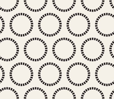 Vektör kusursuz desen. Geometrik soyut elementler tekrarlanıyor. Modaya uygun tek renkli arkaplan tasarımı.