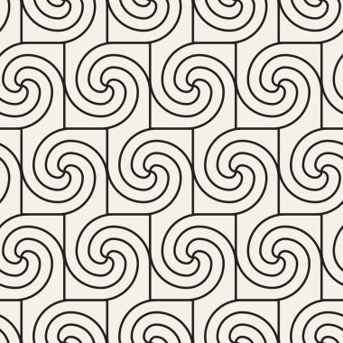 Vektör kusursuz desen. Geometrik soyut elementler tekrarlanıyor. Modaya uygun tek renkli arkaplan tasarımı.