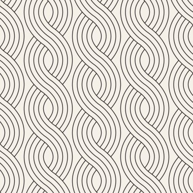 Vektör kusursuz desen. Geometrik soyut elementler tekrarlanıyor. Modaya uygun tek renkli arkaplan tasarımı.