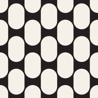 Vektör kusursuz desen. Geometrik soyut elementler tekrarlanıyor. Modaya uygun tek renkli arkaplan tasarımı.