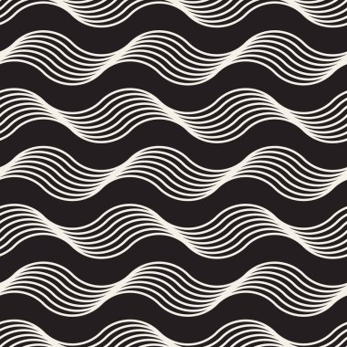 Vektör kusursuz desen. Geometrik soyut elementler tekrarlanıyor. Modaya uygun tek renkli arkaplan tasarımı.