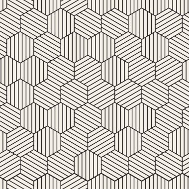 Vektör kusursuz desen. Geometrik soyut elementler tekrarlanıyor. Modaya uygun tek renkli arkaplan tasarımı.
