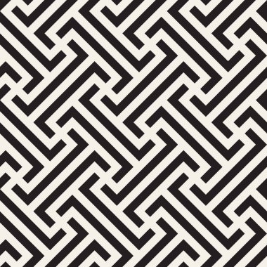 Vektör kusursuz desen. Geometrik soyut elementler tekrarlanıyor. Modaya uygun tek renkli arkaplan tasarımı.