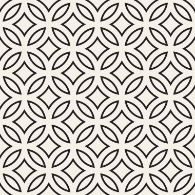 Vektör kusursuz desen. Geometrik soyut elementler tekrarlanıyor. Modaya uygun tek renkli arkaplan tasarımı.