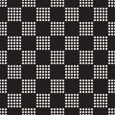 Vektör kusursuz desen. Geometrik soyut elementler tekrarlanıyor. Modaya uygun tek renkli arkaplan tasarımı.