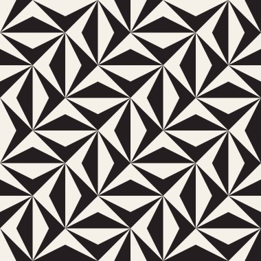 Vektör kusursuz desen. Geometrik soyut elementler tekrarlanıyor. Modaya uygun tek renkli arkaplan tasarımı.