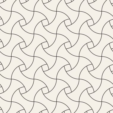 Vektör kusursuz desen. Geometrik soyut elementler tekrarlanıyor. Modaya uygun tek renkli arkaplan tasarımı.