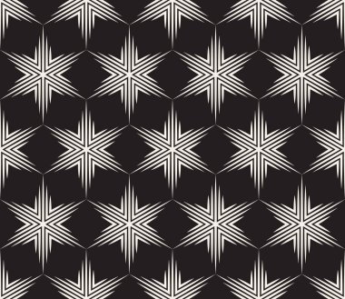 Vektör kusursuz desen. Geometrik soyut elementler tekrarlanıyor. Modaya uygun tek renkli arkaplan tasarımı.