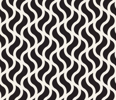 Vektör kusursuz desen. Geometrik soyut elementler tekrarlanıyor. Modaya uygun tek renkli arkaplan tasarımı.