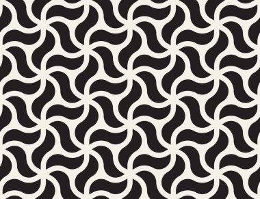 Vektör kusursuz desen. Geometrik soyut elementler tekrarlanıyor. Modaya uygun tek renkli arkaplan tasarımı.