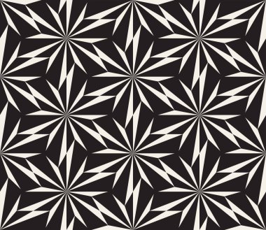 Vektör kusursuz desen. Geometrik soyut elementler tekrarlanıyor. Modaya uygun tek renkli arkaplan tasarımı.