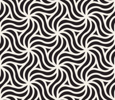 Vektör kusursuz desen. Geometrik soyut elementler tekrarlanıyor. Modaya uygun tek renkli arkaplan tasarımı.