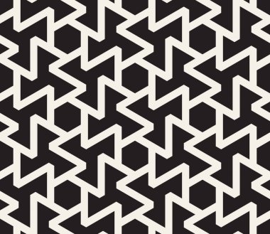 Vektör kusursuz desen. Geometrik soyut elementler tekrarlanıyor. Modaya uygun tek renkli arkaplan tasarımı.