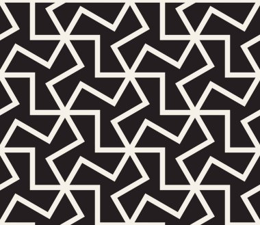 Vektör kusursuz desen. Geometrik soyut elementler tekrarlanıyor. Modaya uygun tek renkli arkaplan tasarımı.