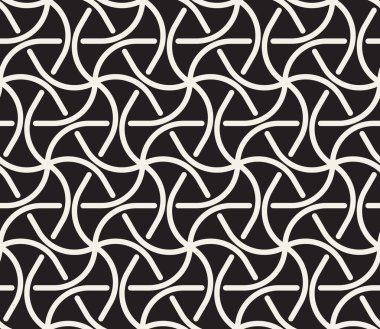 Vektör kusursuz desen. Geometrik soyut elementler tekrarlanıyor. Modaya uygun tek renkli arkaplan tasarımı.