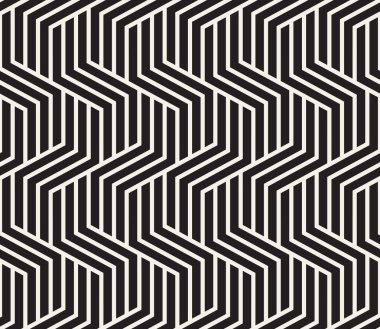 Vektör kusursuz desen. Geometrik soyut elementler tekrarlanıyor. Modaya uygun tek renkli arkaplan tasarımı.