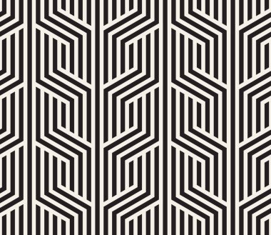 Vektör kusursuz desen. Geometrik soyut elementler tekrarlanıyor. Modaya uygun tek renkli arkaplan tasarımı.