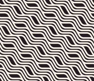 Vektör kusursuz desen. Geometrik soyut elementler tekrarlanıyor. Modaya uygun tek renkli arkaplan tasarımı.