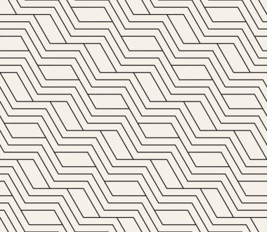 Vektör kusursuz desen. Geometrik soyut elementler tekrarlanıyor. Modaya uygun tek renkli arkaplan tasarımı.