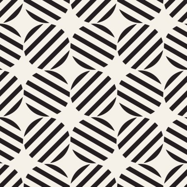 Vektör kusursuz desen. Geometrik soyut elementler tekrarlanıyor. Modaya uygun tek renkli arkaplan tasarımı.